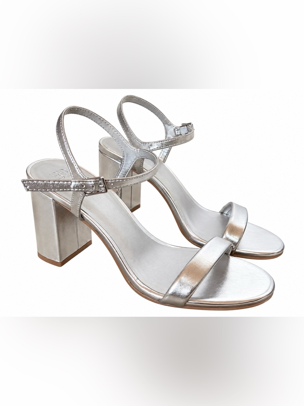 NWOT BP Metallic Silver Block Heels | Women’s US 7.5